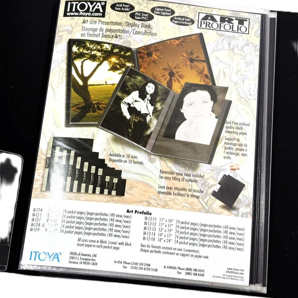 Itoya Art Pro folio Original Storage Display Book 5 x 7 (24 Two-Sided Pages) NWT